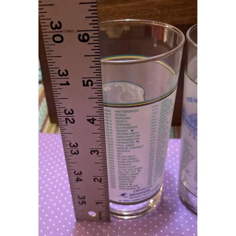 Kentucky Derby Drinking Glasses Julep LOT OF 4 1999 2000‎ 2001 2003 Vintage 5.5”